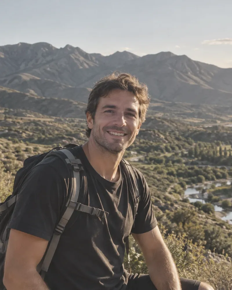 Retrato de Ernesto en el valle de Traslasierra